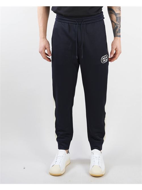 Jogger pants in jersey with bands and EA patches Emporio Armani EMPORIO ARMANI | Pants | 3R1PZ41JLYZ920